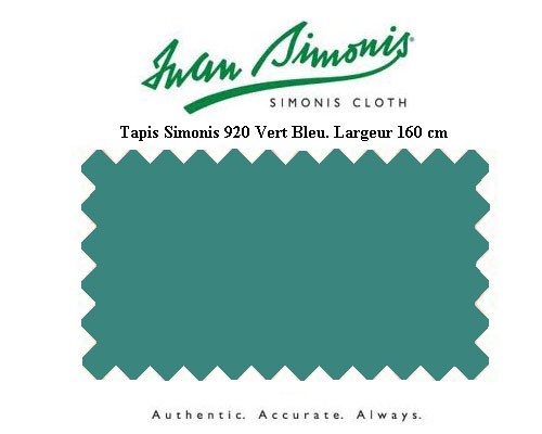 Tapis drap de billard 7Ft 210x160 US Simonis 920 vert anglais